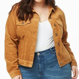 Forever 21 plus Women's Brown Corduroy Jacket